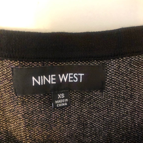 NWT XS Nine West Sweater Dress Black Colorblock - Picture 3 of 5